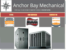 Tablet Screenshot of anchorbaymechanical.com